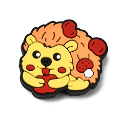 Hedgehog Силиконовые бусины на тему Дня благодарения, фокусные бусы, красочный, еж, 25.5x30x7 мм, отверстие : 3 мм