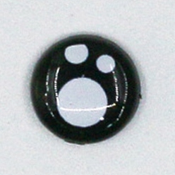 Black Craft Plastic Doll Eyes, Stuffed Toy Eyes, Flat Round, Black, 8mm
