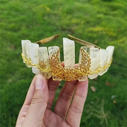 Цитрин Резинки для волос с драгоценными камнями, аксессуары для волос для женщин и девочек, луна, 110 мм