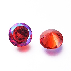 Light Siam SI Кубического циркония указал назад кабошоны, граненый ромб, свет Сиам Си, 8x4.5 мм