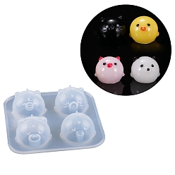 Белый Силиконовые формы, формы для литья смолы, для уф-смолы, изготовление ювелирных изделий из эпоксидной смолы, животное, белые, 84x84x24 мм, Внутренние размеры: 33 mm