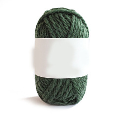 Темно-Зеленый Шерстяная пряжа, для ткачества, вязание крючком, темно-зеленый, 5 мм, около 54.68 ярдов (50 м) / моток