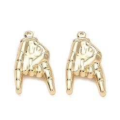 Golden 304 Edelstahl Anhänger, Schaukelpalmenanhänger, langlebig überzogen, golden, 26x15x4.5 mm, Bohrung: 1.2 mm