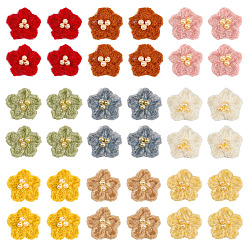 (52) Непрозрачная лаванда 36 шт. 9 цвета, аксессуары для украшения из шерсти и цветов, с имитацией жемчуга, разноцветные, 25 мм, 4 шт / цвет