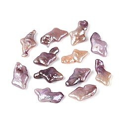 чертополох Натуральный жемчуг в стиле барокко кеши, зарождающаяся жемчужина, звезда, Топ пробуренной, чертополох, 12.5~18.5x7.5~13x3~7.5 мм, отверстие : 0.6 мм