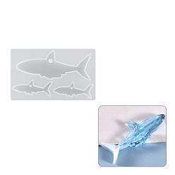 Shark Силиконовые формы для подвесок пищевого класса своими руками, формы для литья смолы, акула, 57x39x8 мм