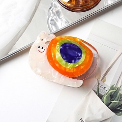 Оранжевый Симпатичные заколки-коготки из ацетата целлюлозы в виде улитки, аксессуары для волос для женщин девушки густые волосы, оранжевые, 80x55x46 мм