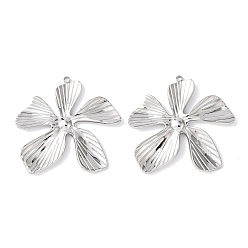 Нержавеющая Сталь Цвет 304 подвески из нержавеющей стали, , не тускнеет, цвет нержавеющей стали, 32.5x33.5x2 мм, отверстие : 1.6 мм