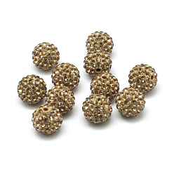 Свет Колорадо Топаз Бусины со стразами, полимерная глина , класс А, круглые, п.п. 15, свет Колорадо Топаз, 12 мм, отверстие : 1.8 мм, С. 15 (2.1~2.2 мм)