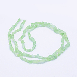 Light Green Cat Eye Beads Strands, Nuggets, Light Green, 3~7x3~8mm, Hole: 0.8mm, about 190pcs/strand, 34.65 inch(88cm)