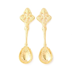 Золотой Тибетский сплав стиля большие кулоны, подвески для кухонной утвари, ложка, без кадмия, без никеля и без свинца, золото, 59x15x4 мм