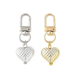 (52) Непрозрачная лаванда 2шт. акриловые подвесные украшения с УФ-покрытием, с поворотными застежками сплава, сердце, разноцветные, 55 мм