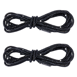 Реактивный Самолет Резиновые шнурки со стразами, с концами из сплава, круглые, струя, 1200x3.5 мм