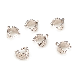 Платина Латуни льда поручительств выбор щепотка, лист, платина, 9x7x4.5 мм, внутренний: 4x5 mm, отверстие : 1 мм, контактный: 0.9 mm.