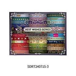 Разноцветный 20 рулоны бумажных наклеек, самоклеящиеся наклейки, для альбома для вырезок diy, поздравительная открытка, справочная бумага, красочный, 7 мм, 2 м / рулон