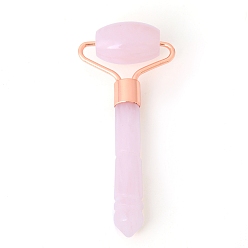 Pink Односторонние ролики для лица из смолы, массажные инструменты, розовые, 95x40 мм