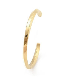 Золотой Ионное покрытие (IP) 304 браслеты-манжеты из нержавеющей стали для женщин, золотые, внутренний диаметр: 2-1/4 дюйм (5.8 см)