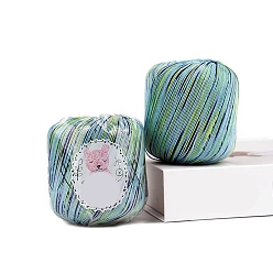 Небесно-голубой Хлопчатобумажная сегментная окрашенная пряжа, для ткачества, вязание крючком, голубой, 1.2 мм, около 328.08 ярдов (300 м) / моток