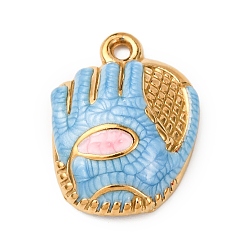 Clothes 304 нержавеющей стальной эмали подвески, ионное покрытие (ip), без кадмия, без никеля и без свинца, золотые, перчатки, 21.5x16.5x6 мм, отверстие : 1.8 мм