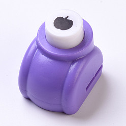 Случайный Цвет Пластиковые наборы для пунша для скрапбукинга и бумажных промыслов, бумажные формочек, яблоко, случайный один цвет или случайный смешанный цвет, 33x26x32 мм