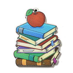 Book Дерева кулон, тема дня учителя, книга, 44x36x2.5 мм, отверстие : 1.6 мм