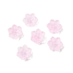 Лавандовый румянец Стеклянные бусины, снежинка, два тона, лавандовый румянец, 10x11x3.5 мм, отверстие : 1.4 мм