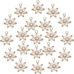 Mixed Color Brass Micro Pave Cubic Zirconia Butterfly Charms, Mixed Color, 14x12x2mm, Hole: 3mm, 12pcs/box