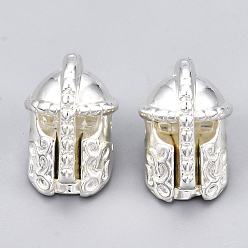 Silver Plated Electroplate Non-magnetic Synthetic Hematite Beads, Gladiator Helmet, Silver Plated, 10x12x15mm, Hole: 1.5mm