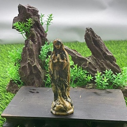 Леопардовая Яшма Натуральная нефритовая кожа леопарда, резные фигурки исцеляющей Девы Марии, Украшения из камня с энергией Рейки, 100 мм