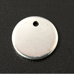 Stainless Steel Color Tarnish Resistant 304 Stainless Steel Stamping Blank Tag Pendants, Flat Round, Stainless Steel Color, 20x0.6mm