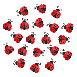 Красный Полиэстеровая вышивка, пришивные тканевые заплатки, швейные украшения, коровка, красные, 59x46.5x1.5 мм