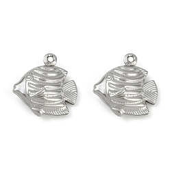 Fish Океан 304 подвески из нержавеющей стали, анти-тускнение, рыба, 18x17.5x6 мм, отверстие : 1.2 мм