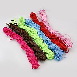Mixed Color Nylon Thread, Nylon Jewelry Cord for Custom Woven Bracelets Making, Mixed Color, 2mm, about 13.12 yards(12m)/bundle, 10bundles/bag, about 131.23 yards(120m)/bag