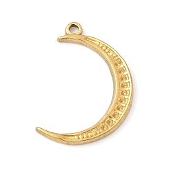 Луна 304 подвески из нержавеющей стали, золотые, луна, 23x15.5x2 мм, отверстие : 1.5 мм