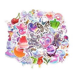 Mixed Shapes 50 штук жидкий металл креативные водонепроницаемые бумажные наклейки, Украшение дневника для фотоальбома своими руками, разнообразные, 26~59x23~51x0.2 мм