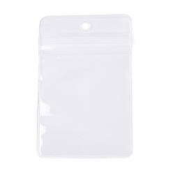 Прозрачный Прямоугольные прозрачные подарочные пакеты из ЭВА с застежкой-молнией, топ сумки печать, прозрачные, 9.5x6x0.03 см