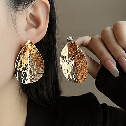 Лист Серьги железа, золотые, лист, 48.6x28.2 мм