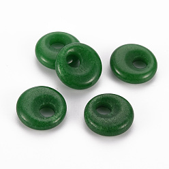 Malaysia Jade Natural Malaysia Jade Pendants, Donut/Pi Disc, 17.5~18.5x5.5mm, Hole: 5.5mm