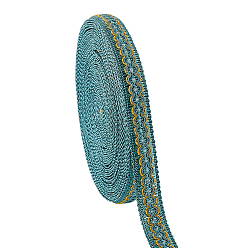Средний Бирюзовый Плетеные ленты из полиэстера, diy crafts, для штор, одежда, средне бирюзовый, 7/8 дюйм (21 мм), около 12.03 ярдов (11 м) / шт