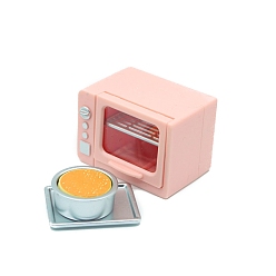 Pink Пластиковые украшения для духовки, Микропейзаж домашняя кухня аксессуары для кукольного домика, притворяясь опорными украшениями, розовые, 42x29x29 мм