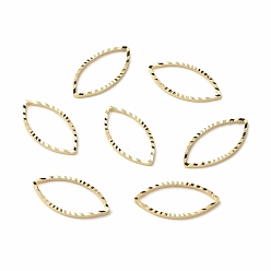 Echt 24 k vergoldet Messing Verbinderring, langlebig überzogen, cadmiumfrei und bleifrei, Pferd Auge, echt 24 k vergoldet, 16x8x1 mm, Innendurchmesser: 14x6 mm