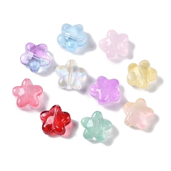 (52) Непрозрачная лаванда Краски для выпечки стеклянные бусины, звезда, разноцветные, 11.5x12x6.5 мм, отверстие : 1.2 мм