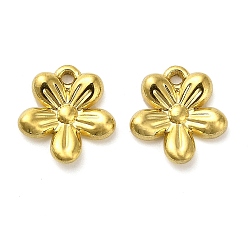 Цветок 304 подвески из нержавеющей стали, золотые, цветок, 12x11.5x2.5 мм, отверстие : 1.2 мм