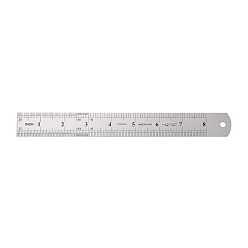 Gray Stainless Steel Rulers, Max Value: 20cm, Min Value: 1mm, Gray, 230x26x1mm