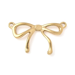 Золотой 304 подвески-бантики из нержавеющей стали, золотые, 17x28x3 мм, отверстие : 1.6 мм