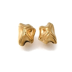 Настоящее золото 18K 304 из нержавеющей стали бусы, ионное покрытие (ip), самородки, реальный 18 k позолоченный, 5x6.5x4 мм, отверстие : 1.4 мм