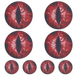 Красный 4 пары 2 стили ПВХ-наклейка на фару автомобиля, для украшения автомобиля, красные, 203~208x100~203x0.3 мм, 2 пары / стиль