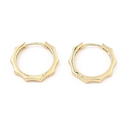 Light Gold Латунные серьги обруча, солнце, золотой свет, 18x21x3 мм