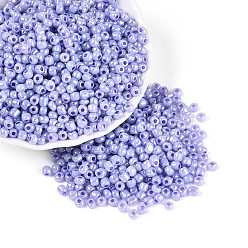 Лиловый Бисер из стекла , Цейлон, круглые, сирень, 6/0, 4 мм, отверстие : 1.5 мм, Около 4500 шт / фунт