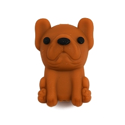 Сиена Силиконовые бусины, фокусные бусы, собака, цвет охры, 24.5x16.5x13.5 мм, отверстие : 2 мм